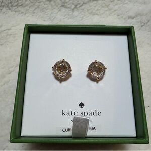 NEW Kate Spade Bright Ideas Cubic Zirconia Earrings w/Gold-Plated Setting